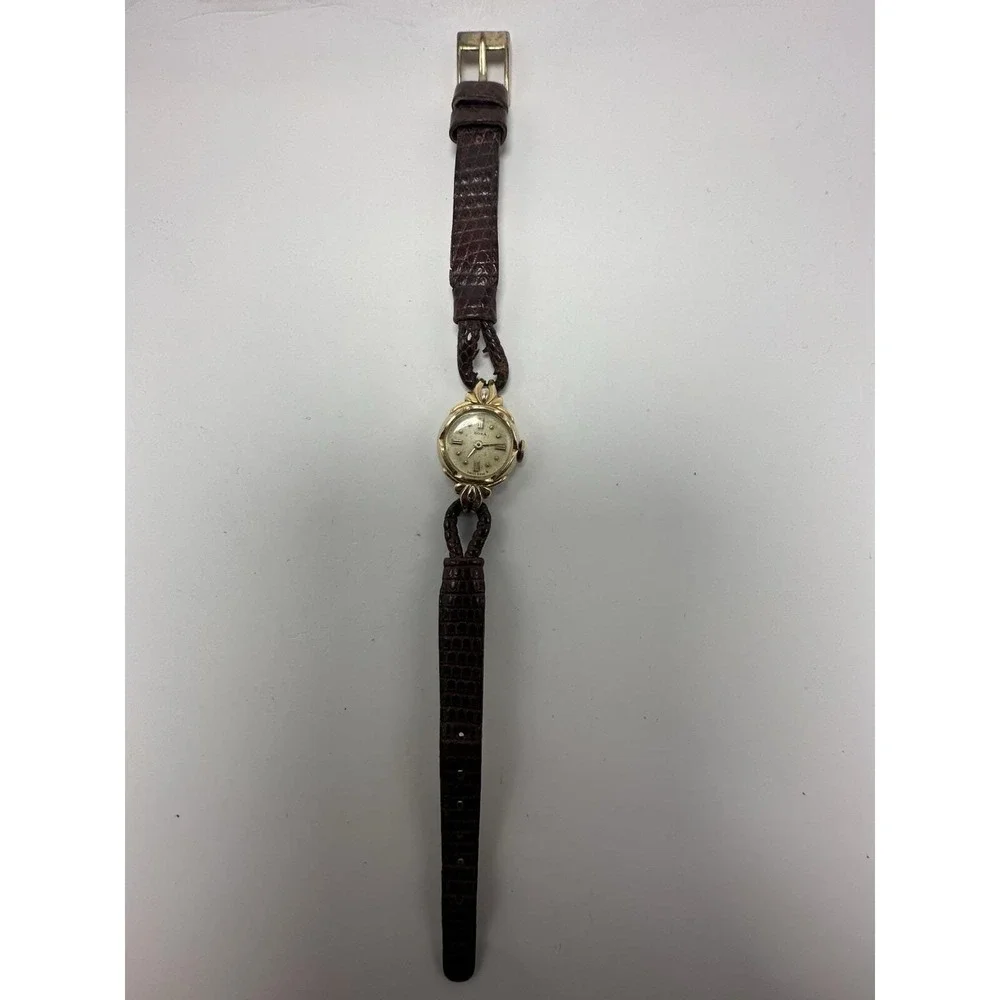 Doxa Ladies Watch Gold Plated Vintage Mechanical‎ 17MM 6.75